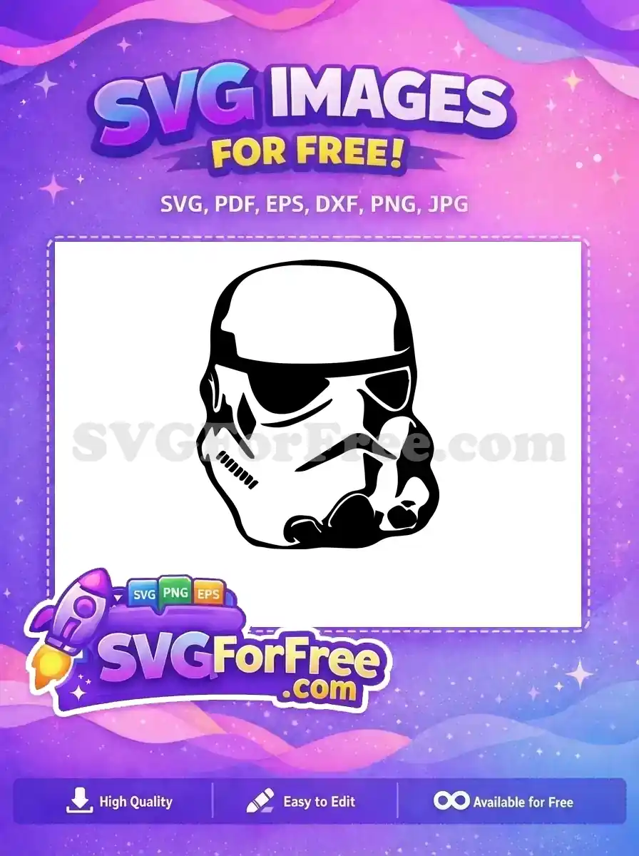 Free Black White Helmet Free Trooper Mask Star Wars Free SVG 2