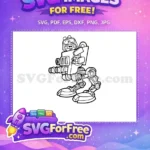 Free Helmeted Pig Trooper Free Robot Walker Star Wars Free SVG - Instant Download