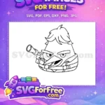Free Angry Bird Han Solo Free Telescope Star Wars Free SVG - Instant Download