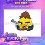 Free Yellow Han Solo Free Angry Birds Star Wars Free SVG - Instant Download