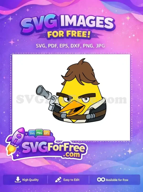 Free Yellow Han Solo Free Angry Birds Star Wars Free SVG