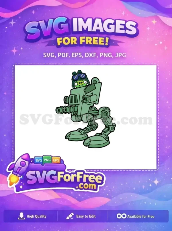 Free Green Helmet Free Pig Pilot Star Wars Free SVG