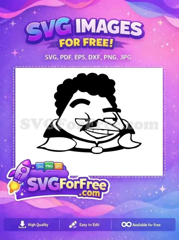 Free Lando Calrissian Smirking Free Black Silhouette Star Wars Free SVG