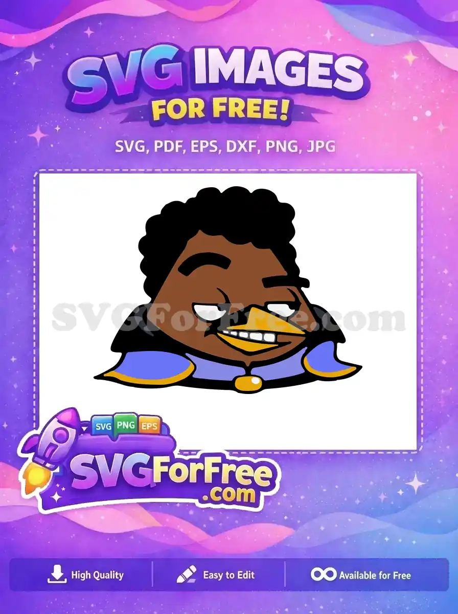 Free Lando Calrissian Angry Bird Free Smirking Expression Star Wars Free SVG
