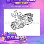 Free Millennium Falcon Free Large Radar Star Wars Free SVG - Instant Download