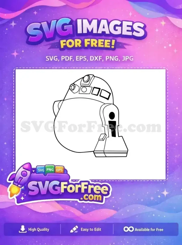 Free R2-D2 Droid Free Star Wars Head Free SVG