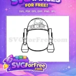 Free R2-D2 Droid Free Astromech Free Star Wars SVG - Instant Download