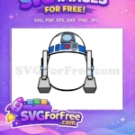 Free R2-D2 Droid Free Blue Panels Star Wars Free SVG 2 - Instant Download