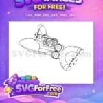 Free Cartoon Luke Free X-Wing Fighter Star Wars Free SVG - Instant Download