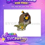Free Angry Bird Jedi Free Yoda Sleepy StarWars Free SVG - Instant Download