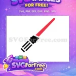 Free Red Lightsaber Free Simple Star Wars Free SVG - Instant Download
