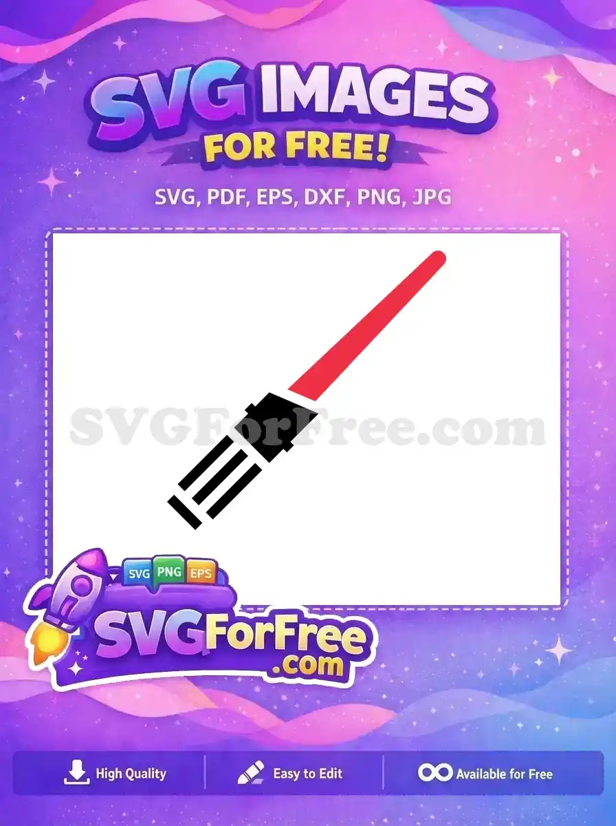 Free Red Lightsaber Free Simple Star Wars Free SVG