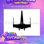 Free X-Wing Fighter Free Silhouette Star Wars Free SVG 6 - Instant Download