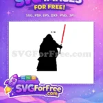 Free Darth Vader Silhouette Free Red Lightsaber Star Wars Free SVG 1 - Instant Download