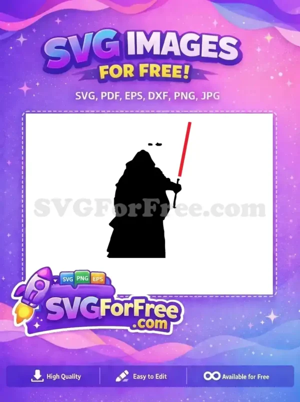 Free Darth Vader Silhouette Free Red Lightsaber Star Wars Free SVG 1