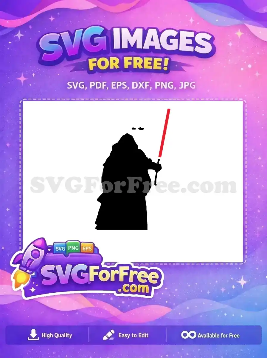 Free Darth Vader Silhouette Free Red Lightsaber Star Wars Free SVG 2