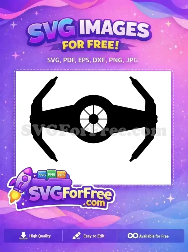 Free TIE Fighter Silhouette Free Imperial Star Wars Free SVG 1