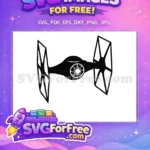 Free TIE Fighter Black Free Silhouette Star Wars Free SVG - Instant Download