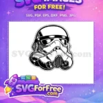 Free Detailed Helmet Free Black and White Star Wars Free SVG 3 - Instant Download