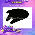 Free Spaceship Silhouette Free Millennium Falcon Star Wars Free SVG 2 - Instant Download