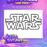 Free Bold Outline Free Galactic Saga Star Wars Free SVG - Instant Download