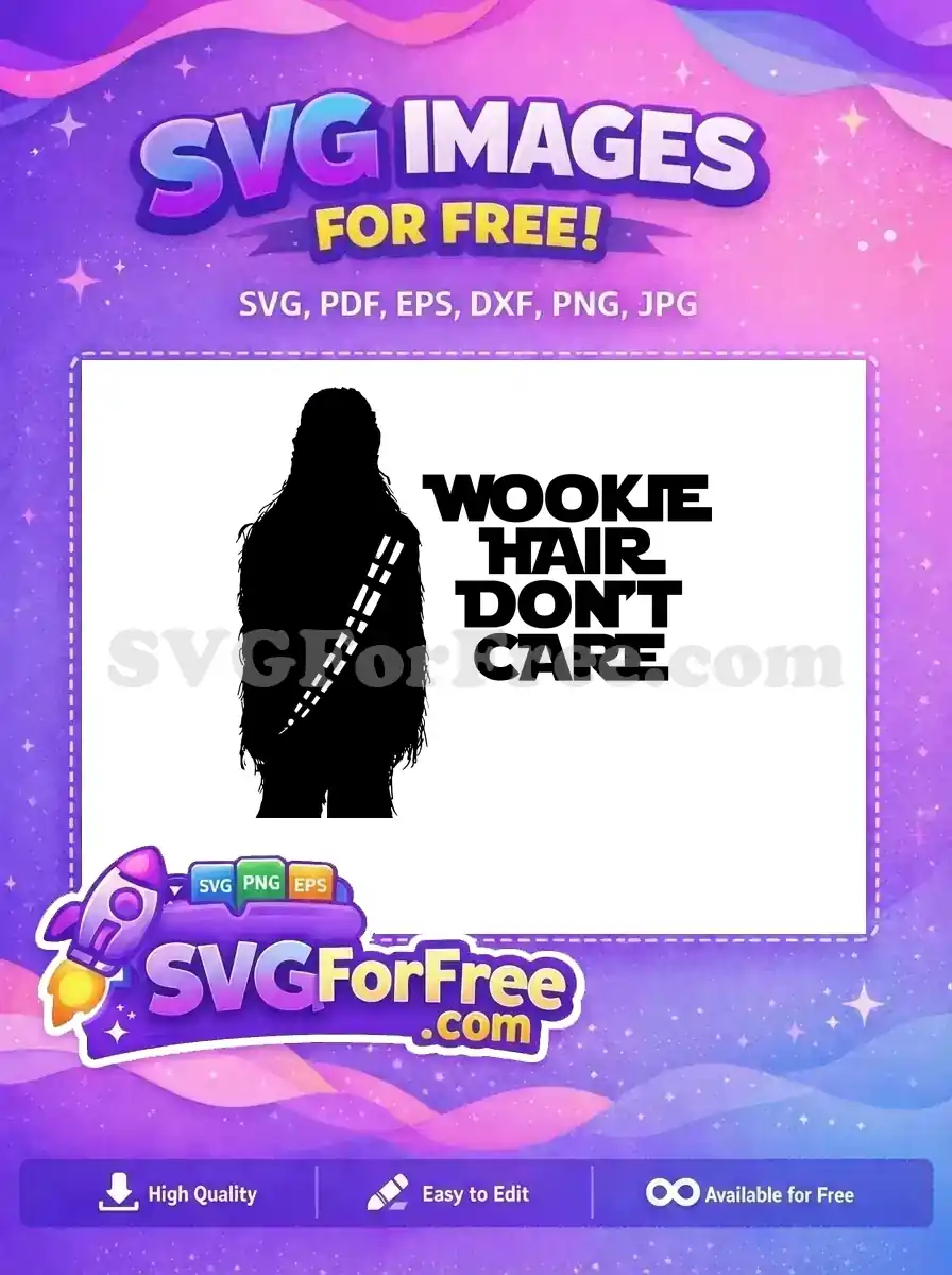 Free Chewbacca Silhouette Free Wookie Hair Star Wars Free SVG
