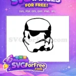 Free Detailed Helmet Free Black and White Star Wars Free SVG 4 - Instant Download