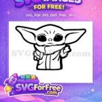 Free Baby Yoda Angry Free Cute Star Wars Free SVG - Instant Download