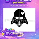 Free Heart Detail Free Darth Vader Smiling Star Wars Free SVG - Instant Download