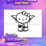 Free Yoda Ears Free Hello Kitty Star Wars Free SVG - Instant Download