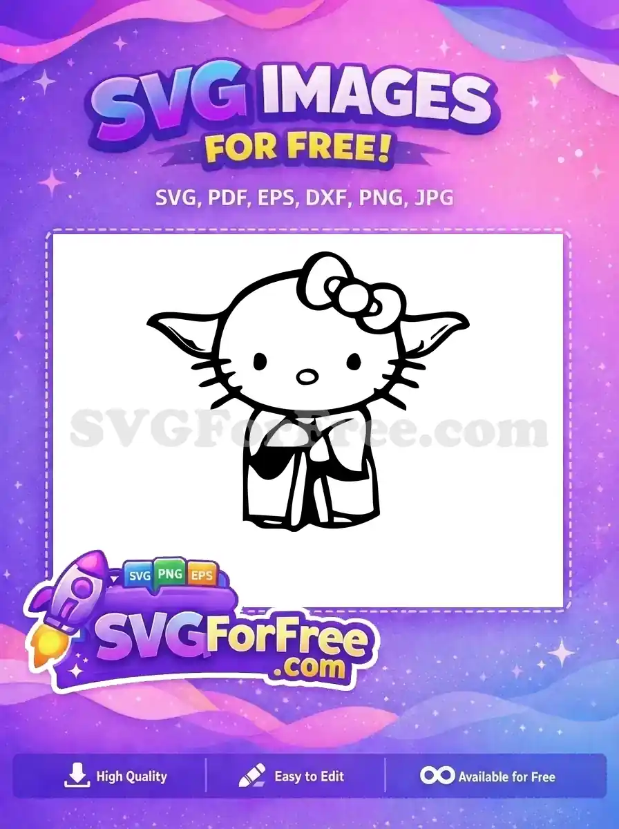 Free Yoda Ears Free Hello Kitty Star Wars Free SVG