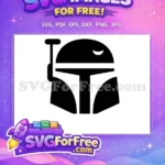 Free Boba Fett Helmet Free Black Star Wars Free SVG 2 - Instant Download