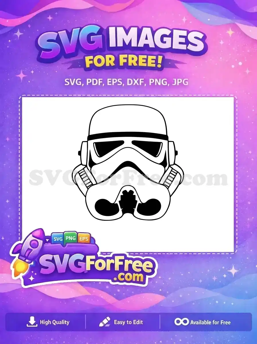 Free Black White Helmet Free Galactic Empire Star Wars Free SVG