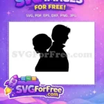 Free Han and Leia Free Silhouette Back Star Wars Free SVG - Instant Download