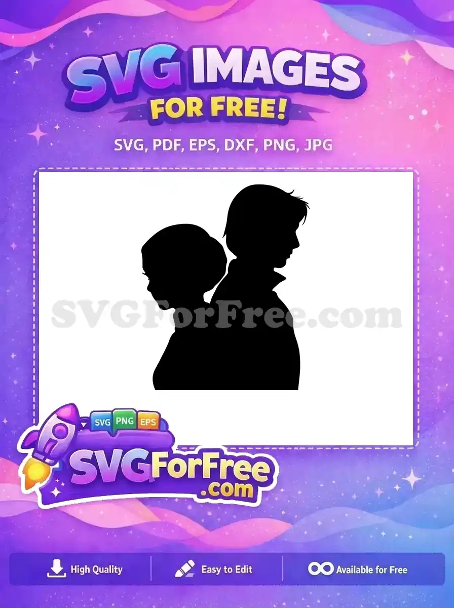Free Han and Leia Free Silhouette Back Star Wars Free SVG