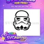 Free Black White Helmet Free Silhouette Star Wars Free SVG - Instant Download