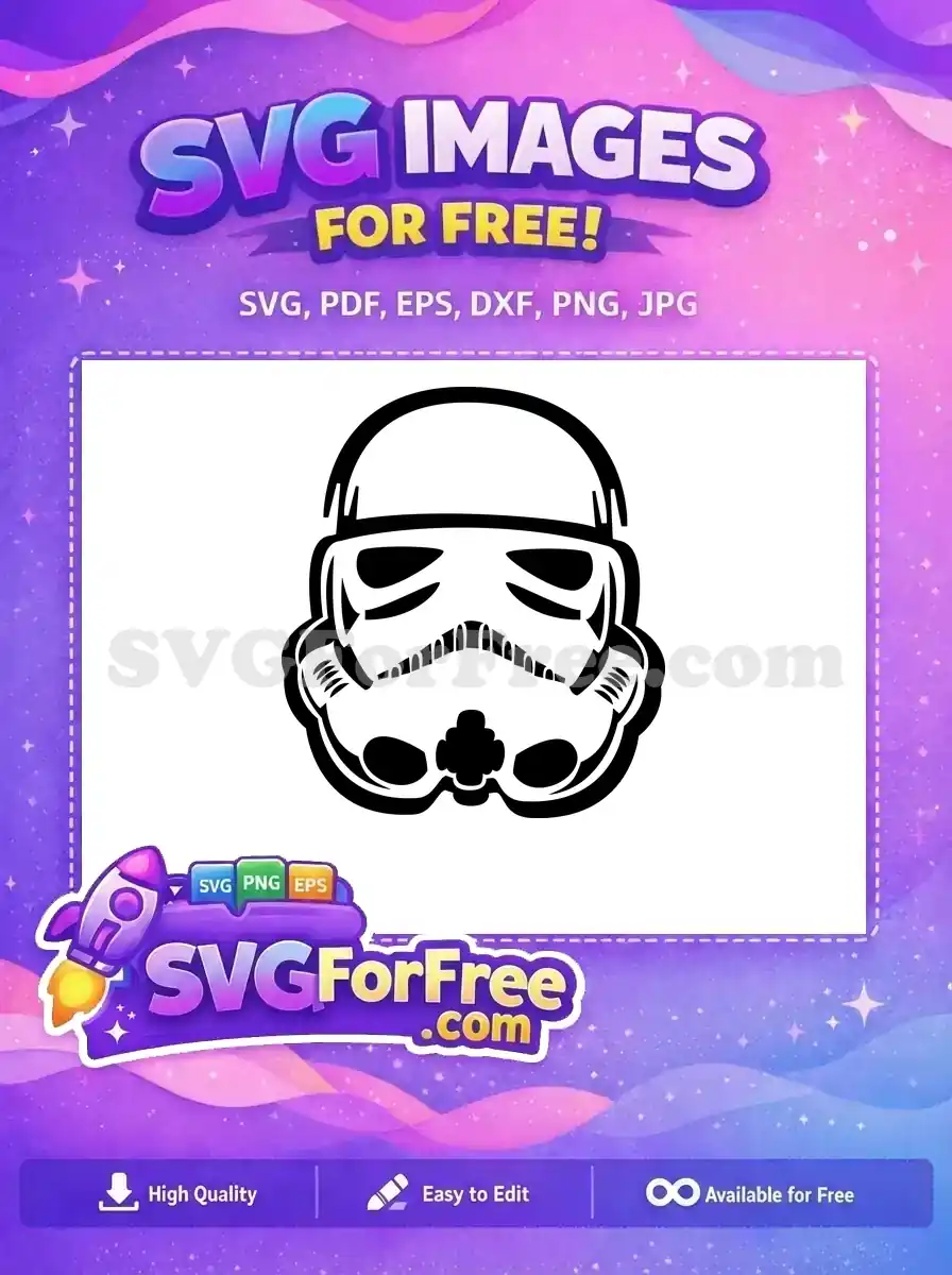 Free Black White Helmet Free Silhouette Star Wars Free SVG