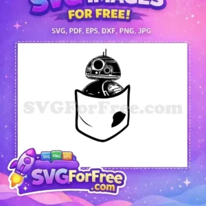 Free BB-H8 Droid Free Pocket Black Star Wars Free SVG