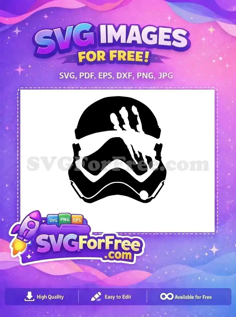 Free Distressed Helmet Free Black Stormtrooper Star Wars Free SVG