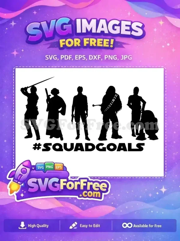 Free Lightsaber Duel Free Princess Leia Squad Star Wars Free SVG