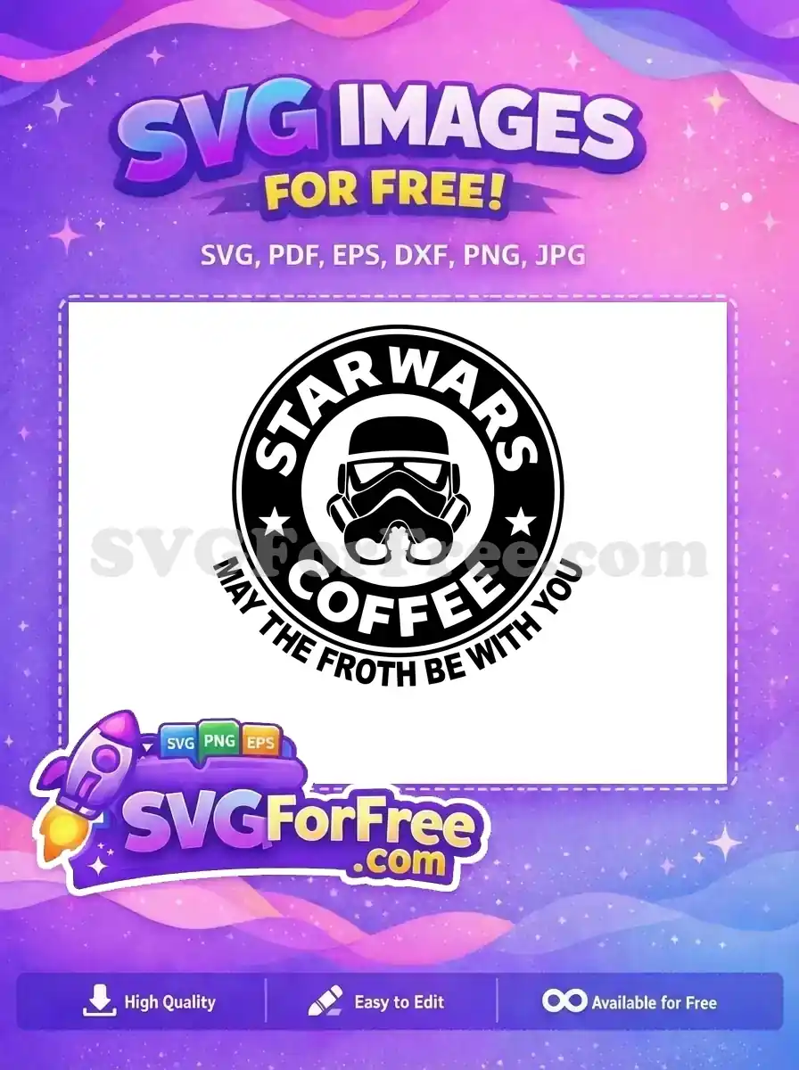 Free Black Helmet Free Stormtrooper Coffee Star Wars Free SVG