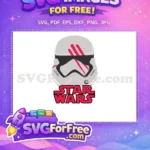 Free Red Scratches Free Stormtrooper Helmet Star Wars Free SVG - Instant Download