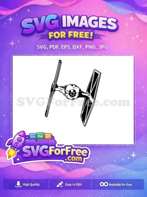 Free TIE Fighter Detail Free Star Wars Vehicle Free SVG