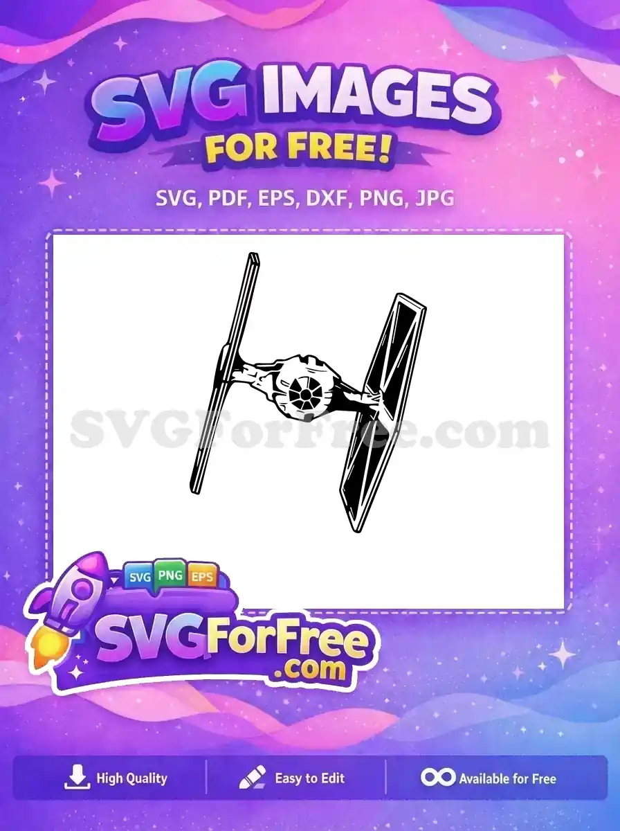 Free TIE Fighter Detail Free Star Wars Vehicle Free SVG