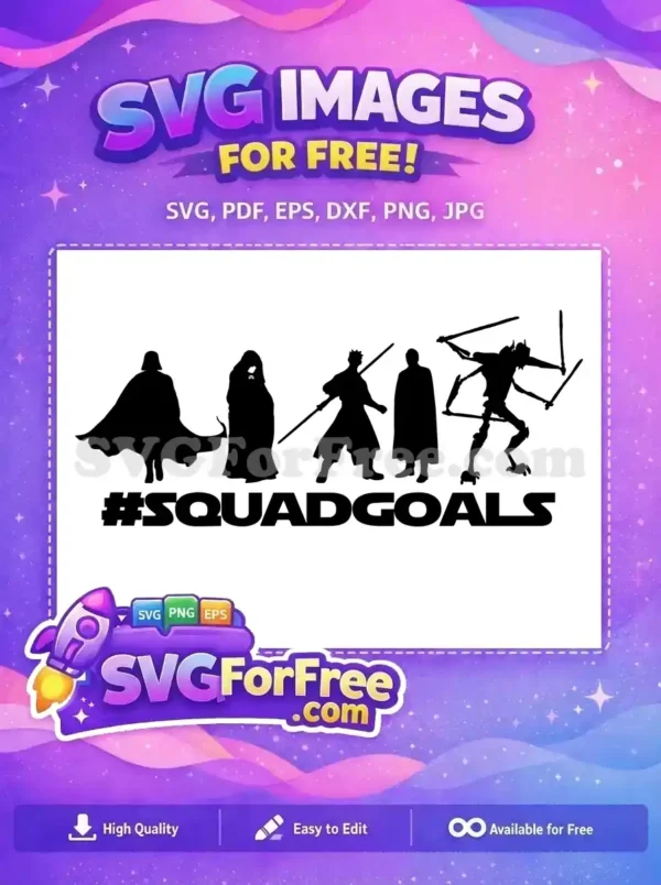 Free Darth Vader Free Palpatine Star Wars Squad Free SVG
