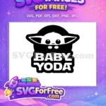 Free Cute Eyes Free Baby Yoda Star Wars Free SVG - Instant Download
