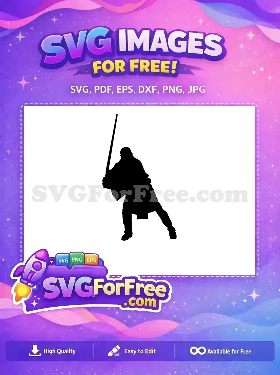 Free Bald Warrior Free Lightsaber Duel Star Wars Free SVG