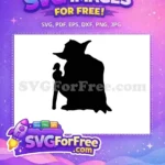 Free Yoda Silhouette Free Walking Stick Star Wars Free SVG 2 - Instant Download