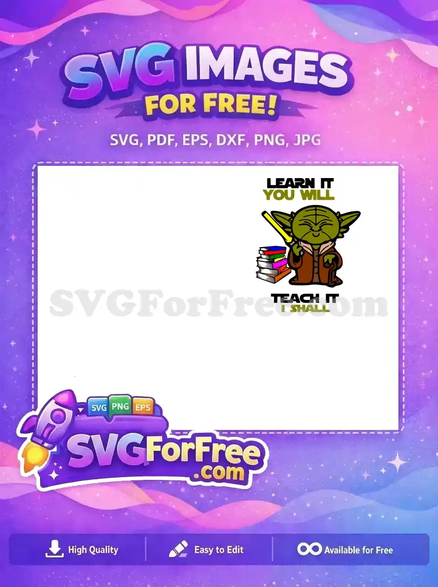 Free Green Yoda Free Stack Books Star Wars Free SVG
