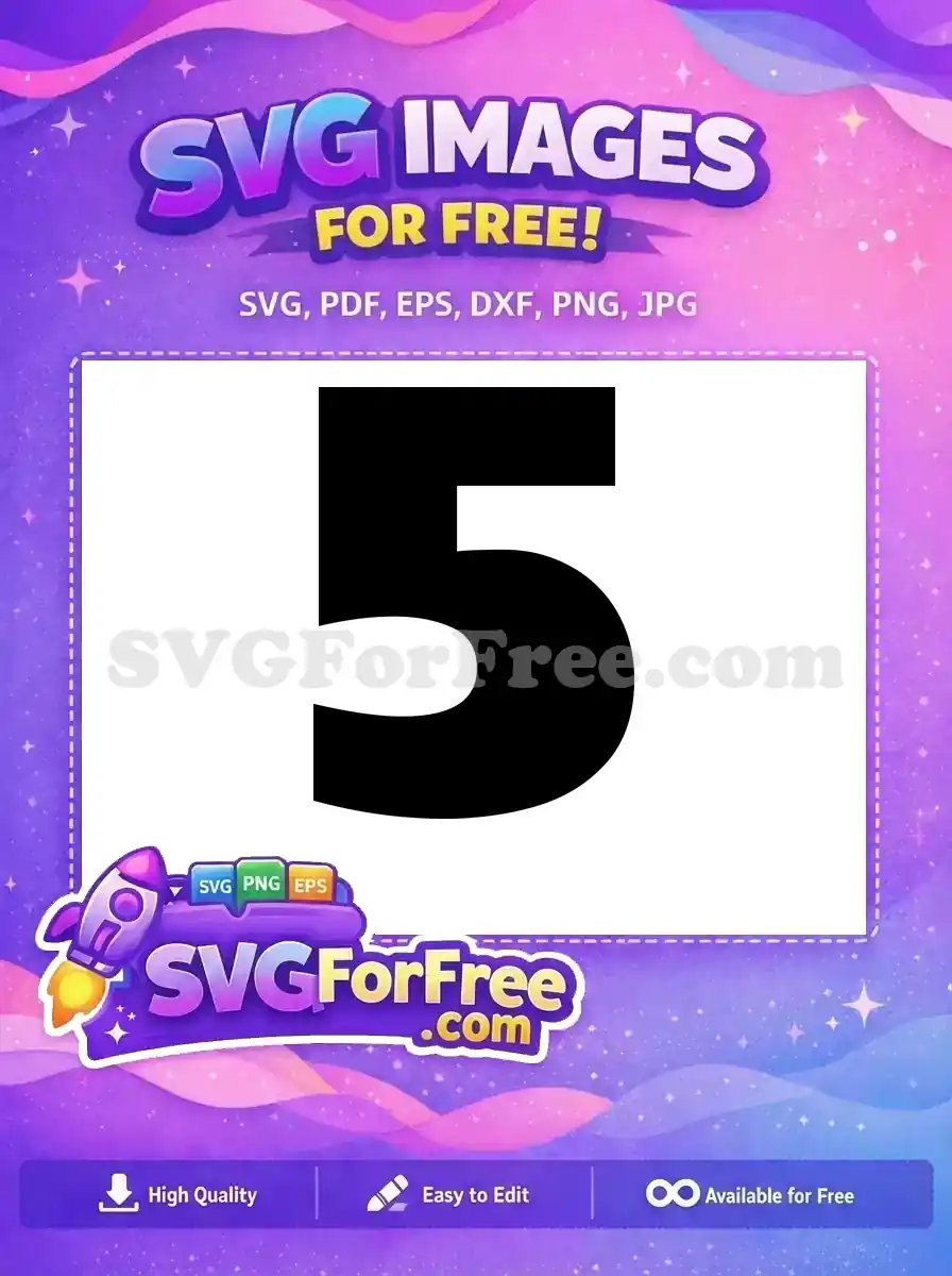 Free Number Five Free Black Silhouette Star Wars Free SVG